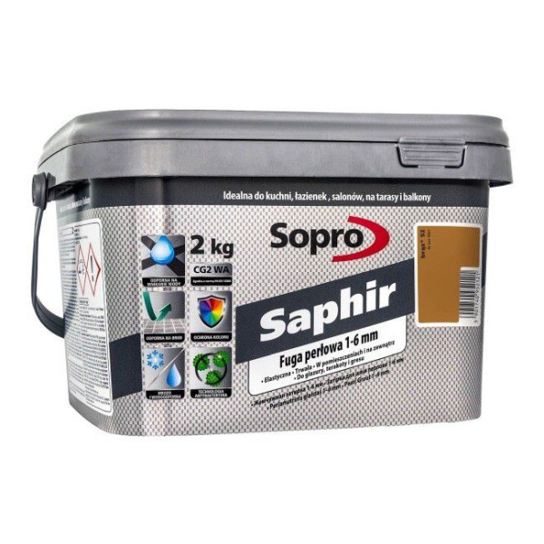 Затирка для швів Sopro Saphir 9521 коричнева №52 (2 кг)1