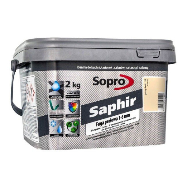 Затирка для швів Sopro Saphir 9514 cвітло-бежевa №29 (2 кг)1