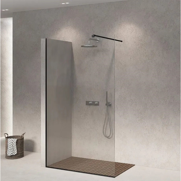 Душова стінка FALLS color 120x200 R Black matt StudioGlass1