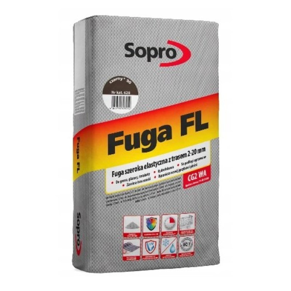 Затирка для швів Sopro FL 628 чорна №90 (25 кг)1