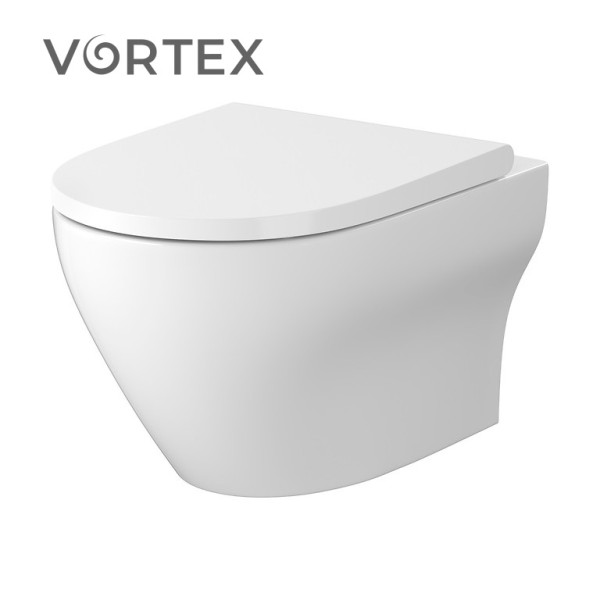 Унітаз підвісний Larga Pro Vortex з кришкою Slim дюропласт SZCZ1003426324 Cersanit1
