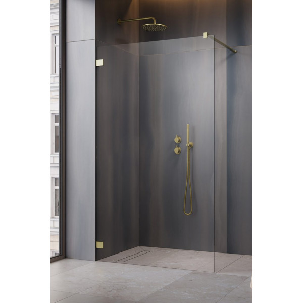 Душова стінка Essenza Pro Brushed Gold Walk-in 110x200 RADAWAY1