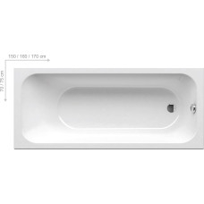 Ванна прямокутна Chrome Slim 160x70 RAVAK1