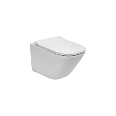 Унітаз підвісний Gap Rimless Compacto з кришкою Slim soft-close A34H473000 Roca1