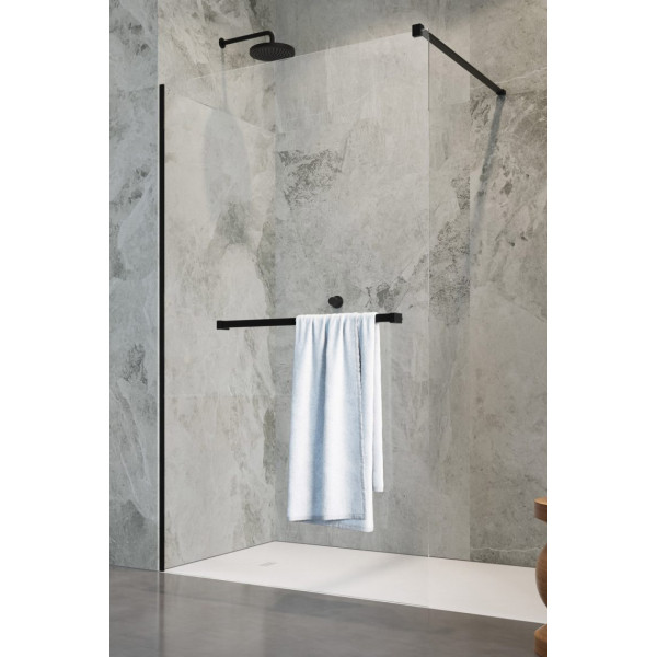 Душова стінка з рушникотримачем Modo New Black II 140 RADAWAY1