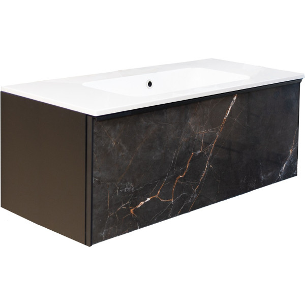 Шафка під умивальник Tile Black 1000 Shinestone Black Air-Line1