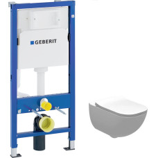 Комплект Інсталяція Duofix Delta 12 458.103.00.1 GEBERIT+ Унітаз Alegra Rimless з кришкою A34H139000 ROCA1