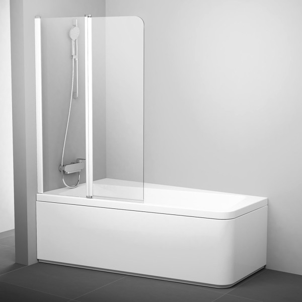 Шторка для ванни двохелементна 10CVS2-100 L Transparent, (7QLA0103Z1) RAVAK1