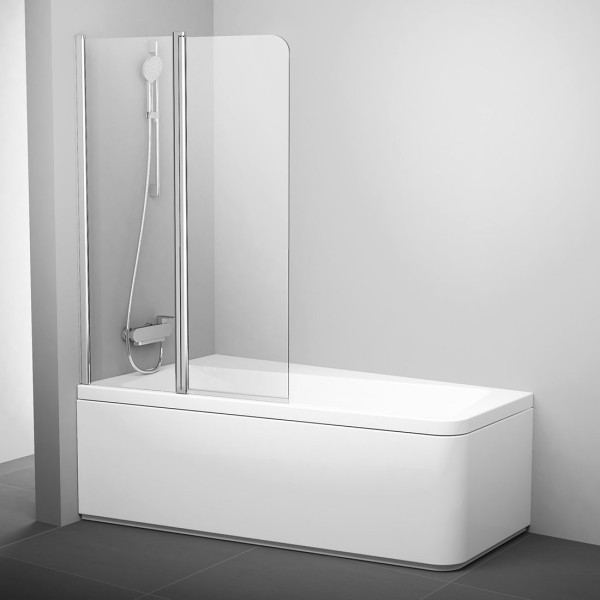 Шторка для ванни двохелементна 10CVS2-100 L Transparent, (7QLA0C03Z1) RAVAK1