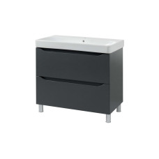 Шафка з умивальником 90 Smile Square Grey matt SM-90 НС+500.251.01.1 Air-Line1