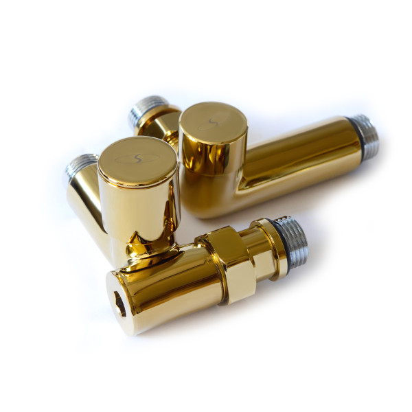 Кран кутовий під ТЕН, 1/2"х1/2", під золото, 2шт.3