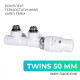 Комплект термостатический Vario Term TWINS 50 мм, угловой, правый, белый TSGS0206CFK/P1