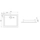 Душовий піддон GOLIAT білий, 90 x 80 х 14/3 см4