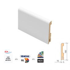 Плинтус Basic R8 2000x100x16 100 Акрил1
