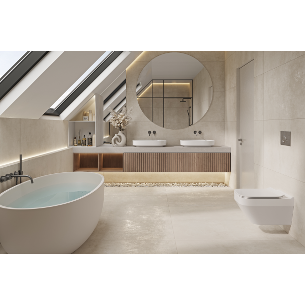 Керамограніт TEO Ceramics Concrete Beige F P Mat Rec 60*60 см бежевий3