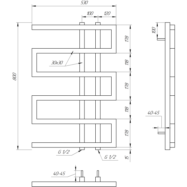 Полотенцесушитель Dual (56006)6