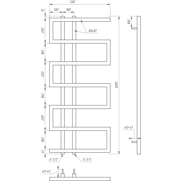 Полотенцесушитель Dual (56006)8