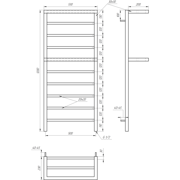 Полотенцесушитель Aro8
