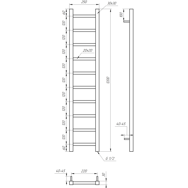 Сушка для рушників Scala (3604)4