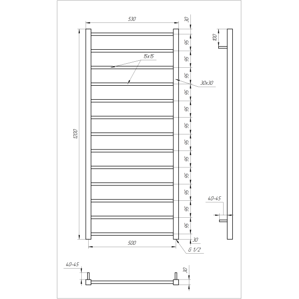 Полотенцесушитель Flat (1204)8