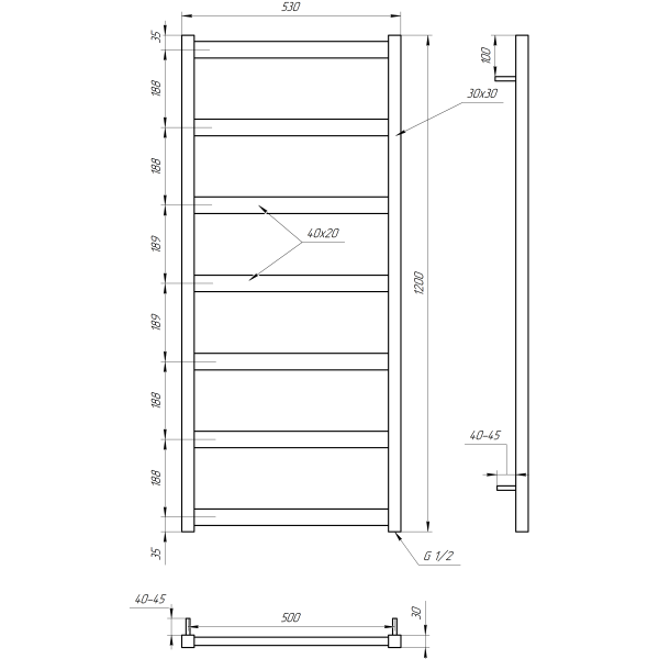 Полотенцесушитель Minimal3