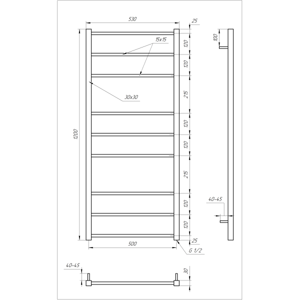 Сушка для рушників Tristar square5