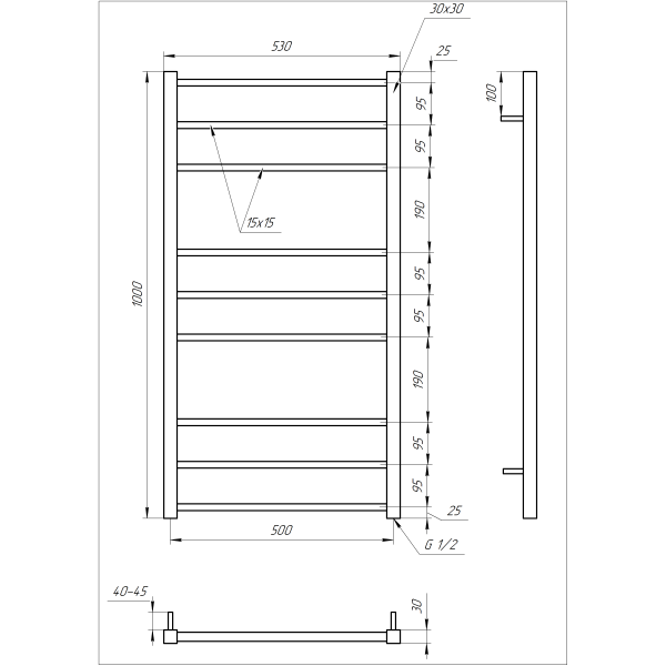 Сушка для рушників Tristar square4