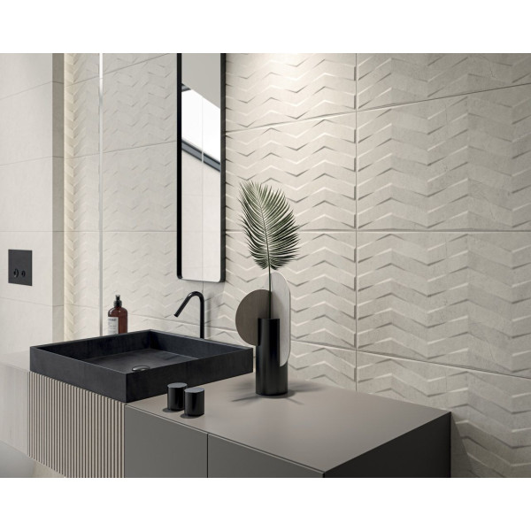 Плитка стінова Afternoon Silver RECT STR 298x598x9 Paradyz3