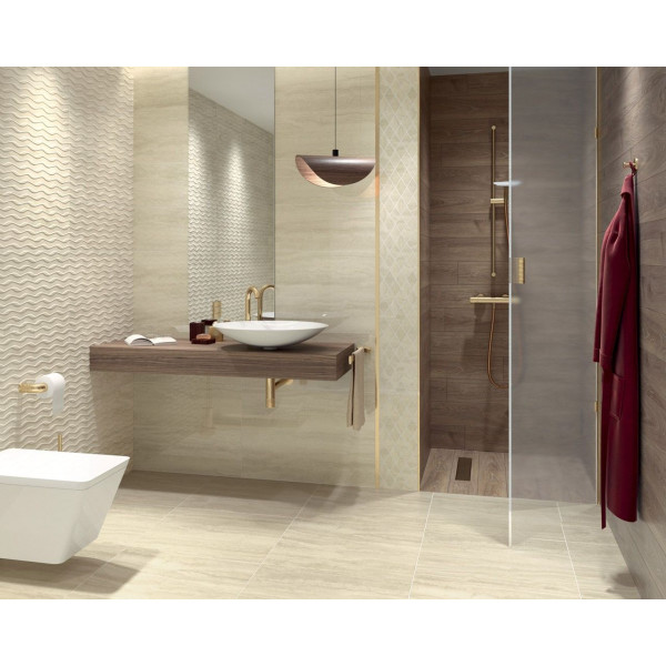 Плитка стінова Silence Beige RECT 250x750x9 Paradyz3