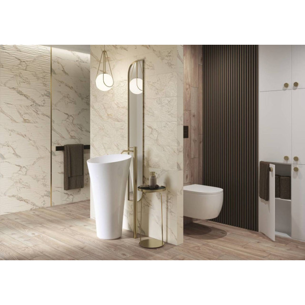 Плитка стінова Serene Bianco RECT STR 250x750x9 Paradyz3