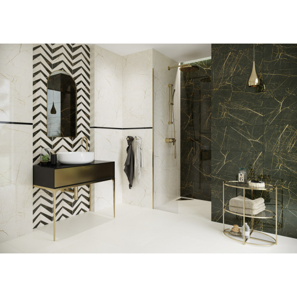 Плитка стінова Fancy White STR 300x600x9 Paradyz3