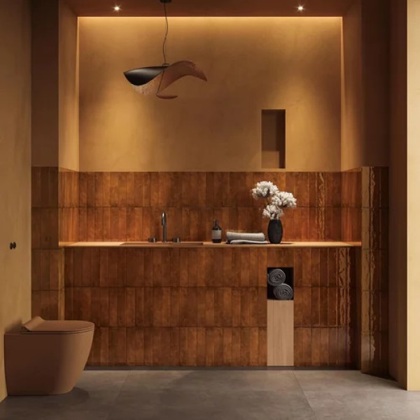 Плитка стінова Monpelli Terra Mix Cegielka STR Блиск 65x298 Paradyz3