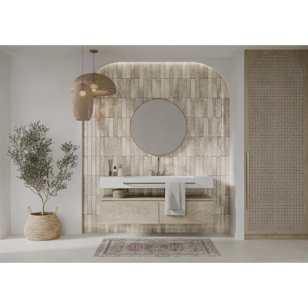 Плитка стінова Monpelli Ash Cegielka STR Блиск 65x298 Paradyz3
