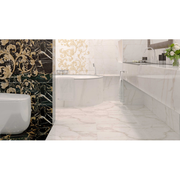 Плитка керамогранітна 9АС580 Saint Laurent Чорний RECT 600x600x8 Golden Tile3