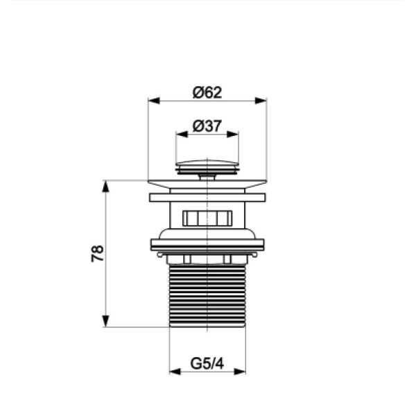 Донний клапан Clik-Clak 660-354-00 KFA ARMATURA3