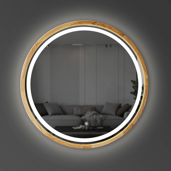 Дзеркало Perfection LED 800 Natural Oak Luxury Wood1